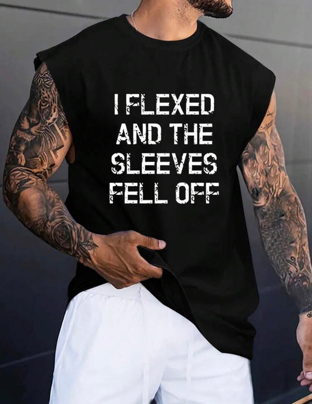 I Flexed and The Sleeves Fell Off Top